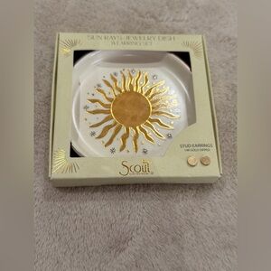 Scout Sun Rays Jewelry Dish - White and Gold